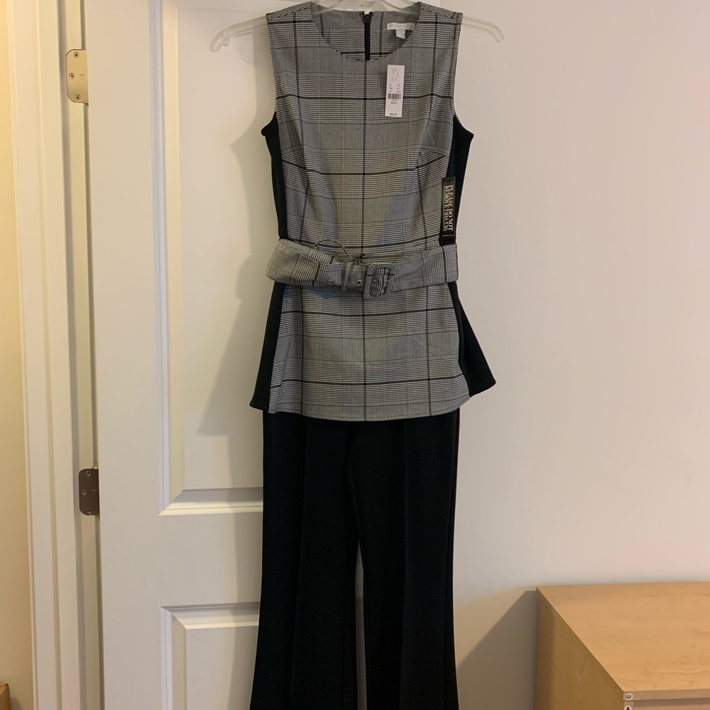 New York & Company Black & White jumpsuit